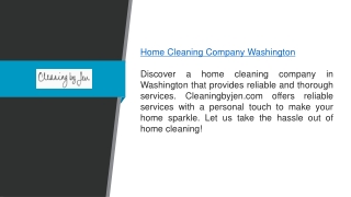 Home Cleaning Company Washington Cleaningbyjen.com