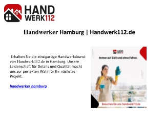 Handwerker Hamburg Handwerk112.de