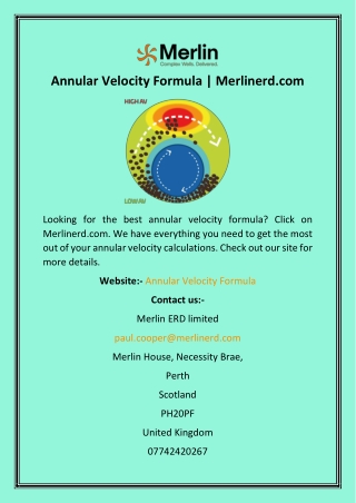 Annular Velocity Formula  Merlinerd