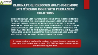 Easy method to fix QuickBooks Multi-User Mode Not Working