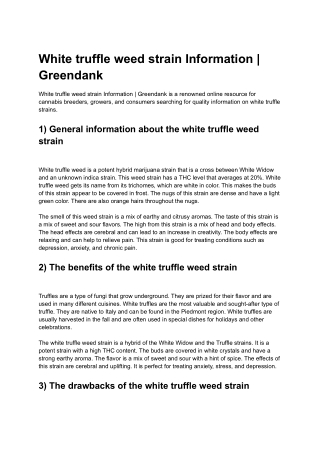 White Cherry Truffle Strain Information Greendank