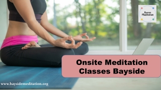 Onsite Meditation Classes Bayside