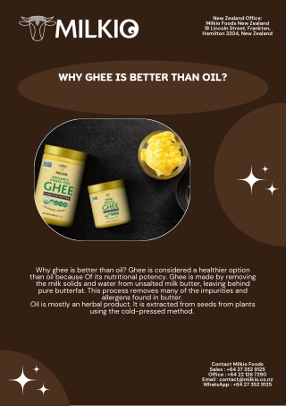 why ghee is better than oil
