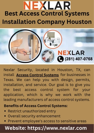 Get the Best  Access Control Systems Installation Company Houston
