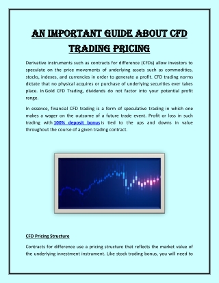 An Important Guide about CFD Trading Pricing