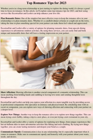 Top Romance Tips for 2023