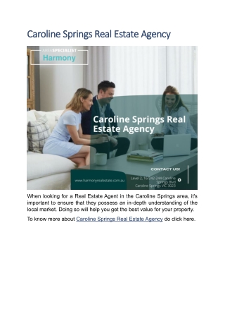 Caroline Springs Real Estate Agency