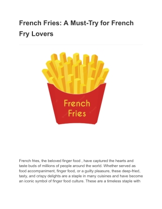 French Fries