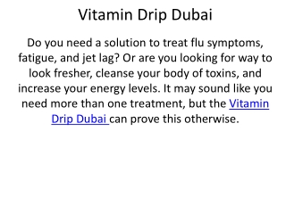 Vitamin Drip Dubai