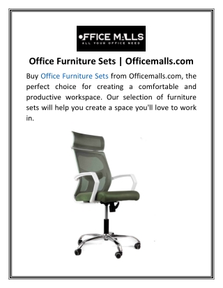 Office Furniture Sets  Officemalls