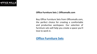 Office Furniture Sets  Officemalls.com