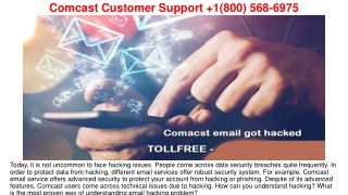 1(800) 568-6975 Comcast Customer Care