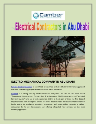 Electrical Contractors in Abu Dhabi