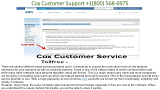 1(800) 568-6975 Cox Customer Care