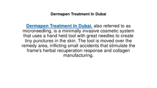 dermapen treatment presentation