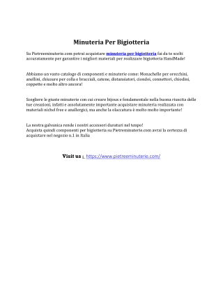 Minuteria Per Bigiotteria