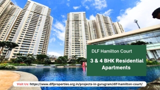 Dlf Hamilton Court - 3 & 4 BHK Residential Apartments In Gurgaon