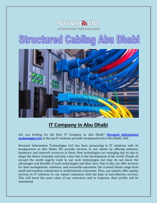 Structured Cabling Abu Dhabi