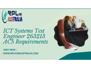 ICT Systems Test Engineer 263213 ACS Requirements