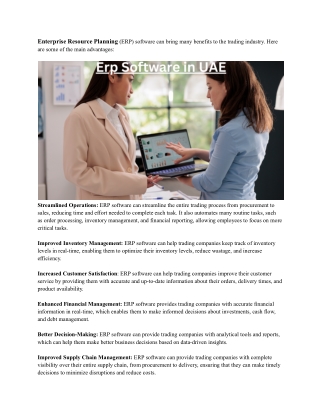 Erp Software in UAE