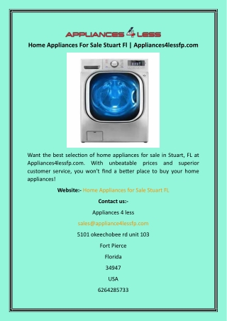 Home Appliances For Sale Stuart Fl  Appliances4lessfp