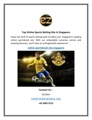 Top Online Sports Betting Site In Singapore