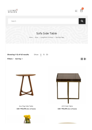 Buy Wooden Sofa Side Table Online For Living Room