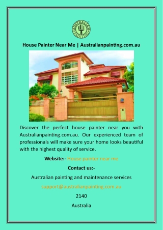 House Painter Near Me  Australianpainting.com