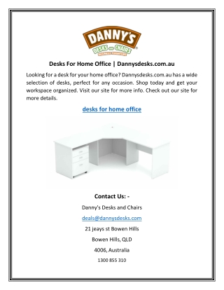 Desks For Home Office  Dannysdesks.com.au