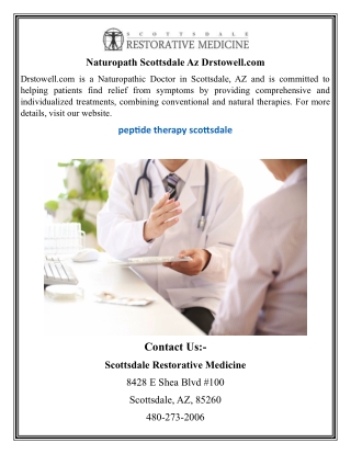 Naturopath Scottsdale Az | Drstowell.com