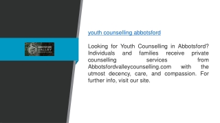 Youth Counselling Abbotsford  Abbotsfordvalleycounselling.com