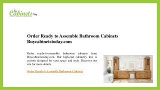 Order Ready to Assemble Bathroom Cabinets Buycabinetstoday.com