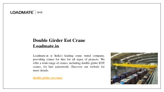 Double Girder Eot Crane Loadmate.in