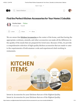 Find the Perfect Kitchen Accessories for Your Home _ Cobuilds _ by Konika Islam _ Medium