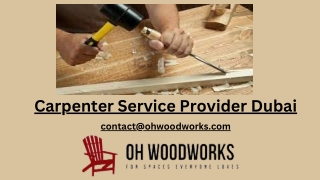 Carpenter Service Provider Dubai