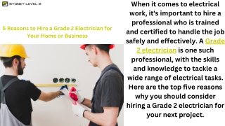 Grade 2 Electrician