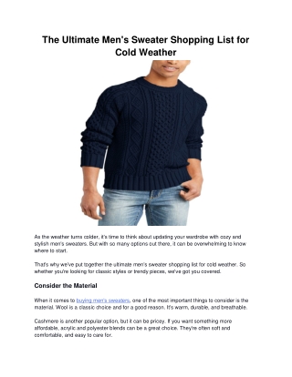 Buy men sweaters