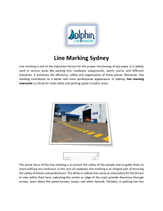 Warehouse Line Marking - Dolphin Line Marking