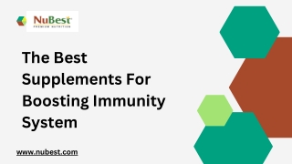 The Best Supplements For Boosting Immunity System