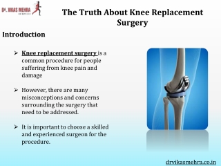 The Truth About Knee Replacement Surgery