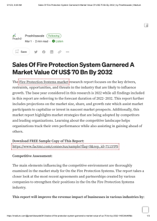 Fire Protection System Market