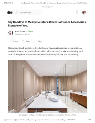 Say Goodbye to Messy Counters_ Clever Bathroom Accessories Storage for You. _ by Konika Islam _ Mar, 2023 _ Medium