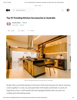 Top 10 Trending Kitchen Accessories in Australia _ by Konika Islam _ Mar, 2023 _ Medium