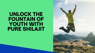 Unlock the Fountain of Youth with Pure Shilajit