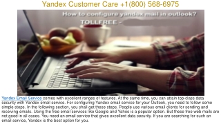 1(800) 568-6975 Yandex Customer Care