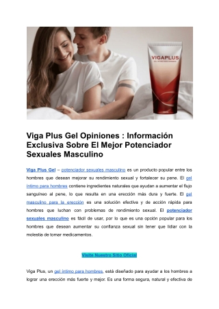 Viga Plus Gel Opiniones _ Información Exclusiva Sobre El Mejor Potenciador Sexuales Masculino (1)