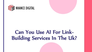 Can You Use AI For Link-Building Services In The Uk?