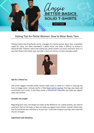 Styling Tips for Petite Women