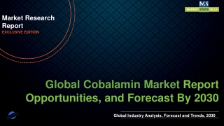 Cobalamin Market Worth US$ 511.4 million by 2030