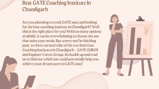 Best GATE Coaching Institute In Chandigarh (3)